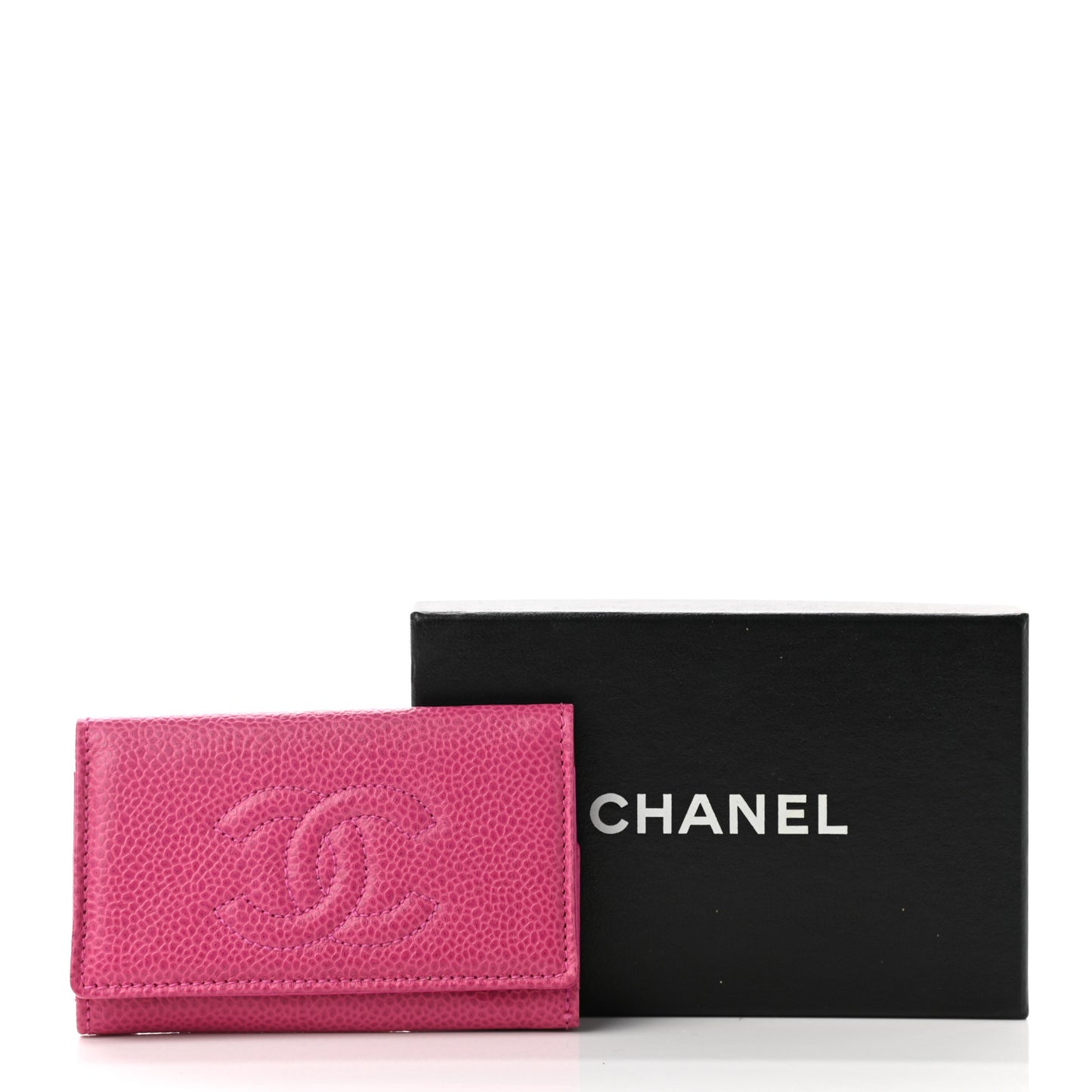 Caviar Timeless CC 6 Key Holder Case Dark Pink