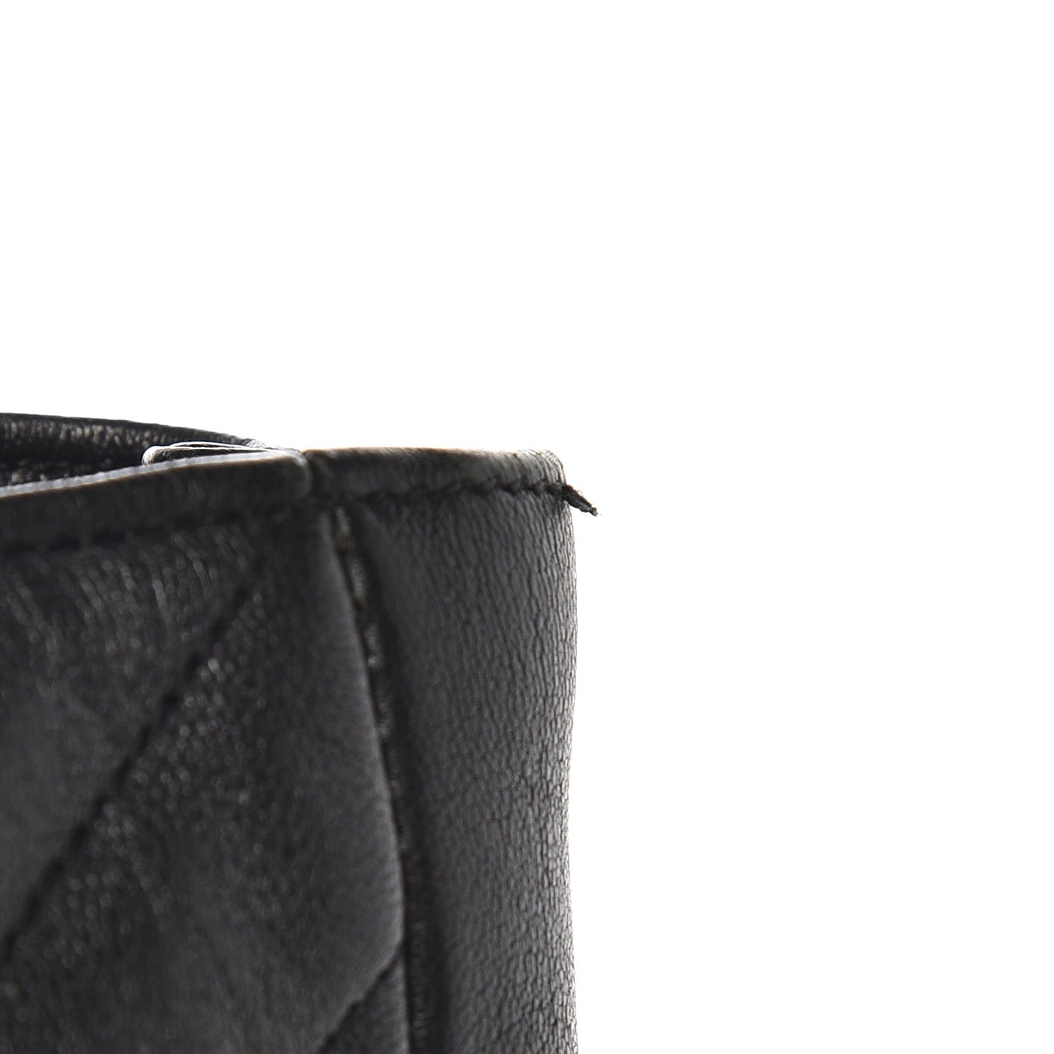 Saint Laurent Sheepskin Matelasse Chevron Large Monogram Shopping Bag Black 11 of 11