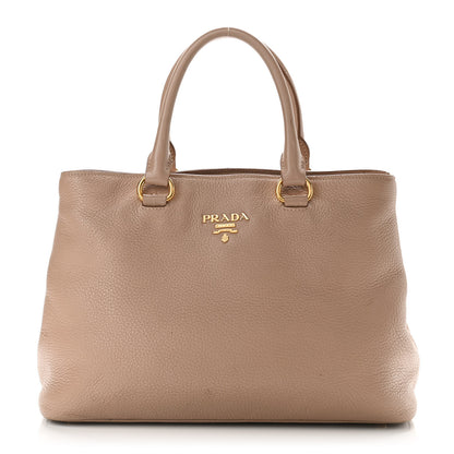 Prada Vitello Daino Tote Sesamo 1 of 10