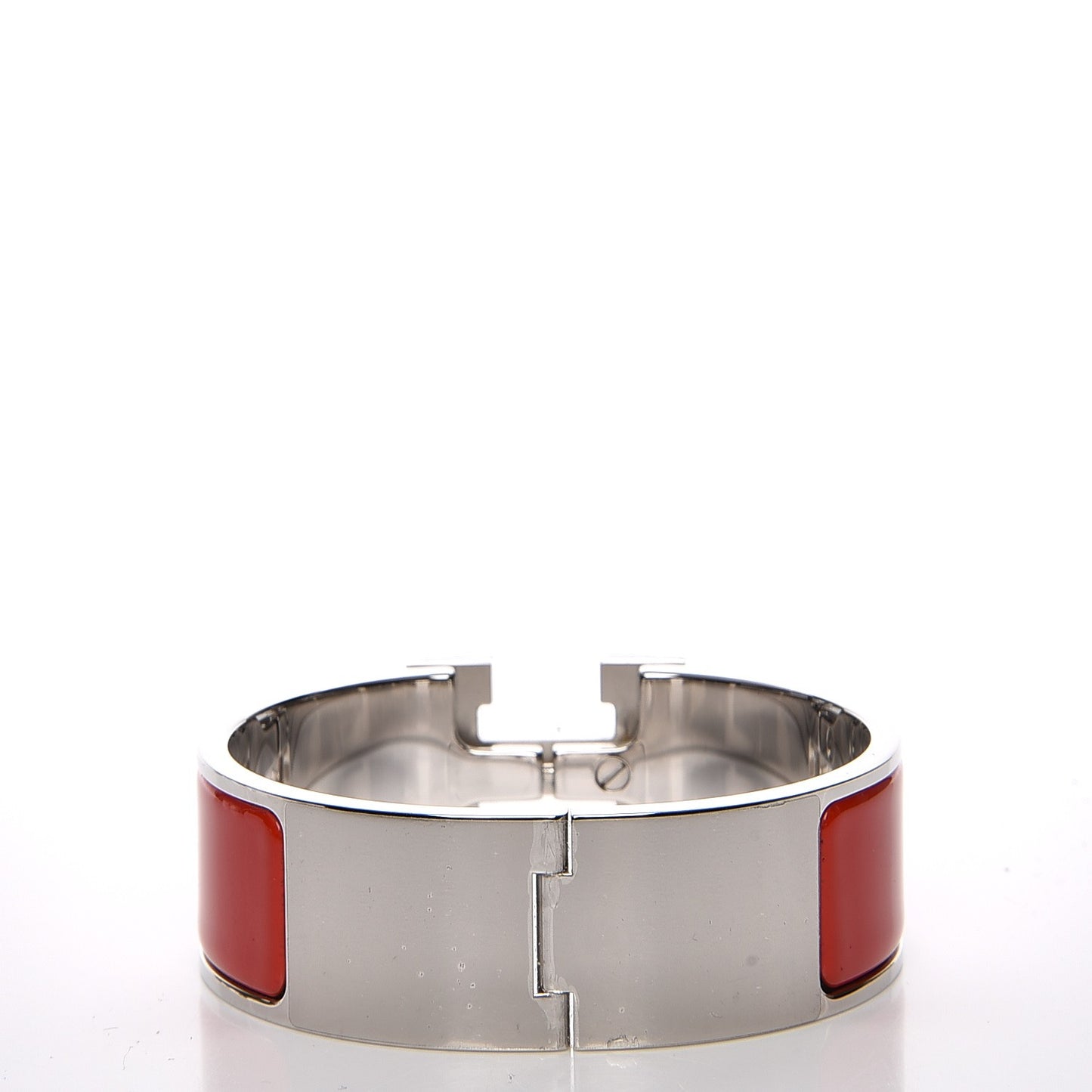 Enamel Wide Clic Clac H Bracelet PM Rouge Vif