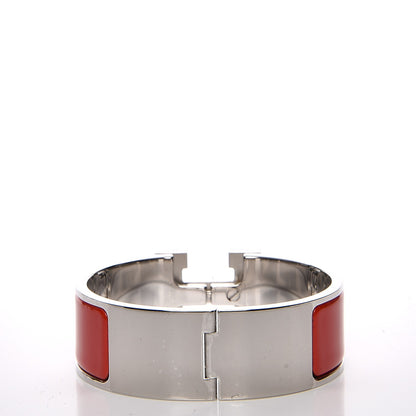 Hermes Enamel Wide Clic Clac H Bracelet PM Rouge Vif 3 of 5