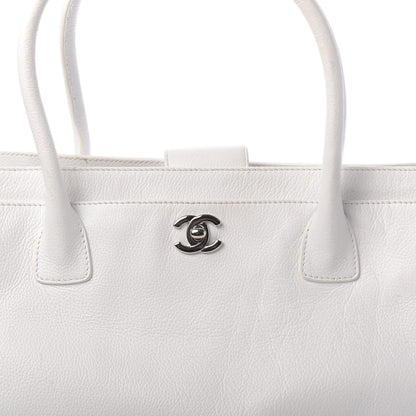 Chanel Calfskin Cerf Executive Shopper Tote White 15 of 18