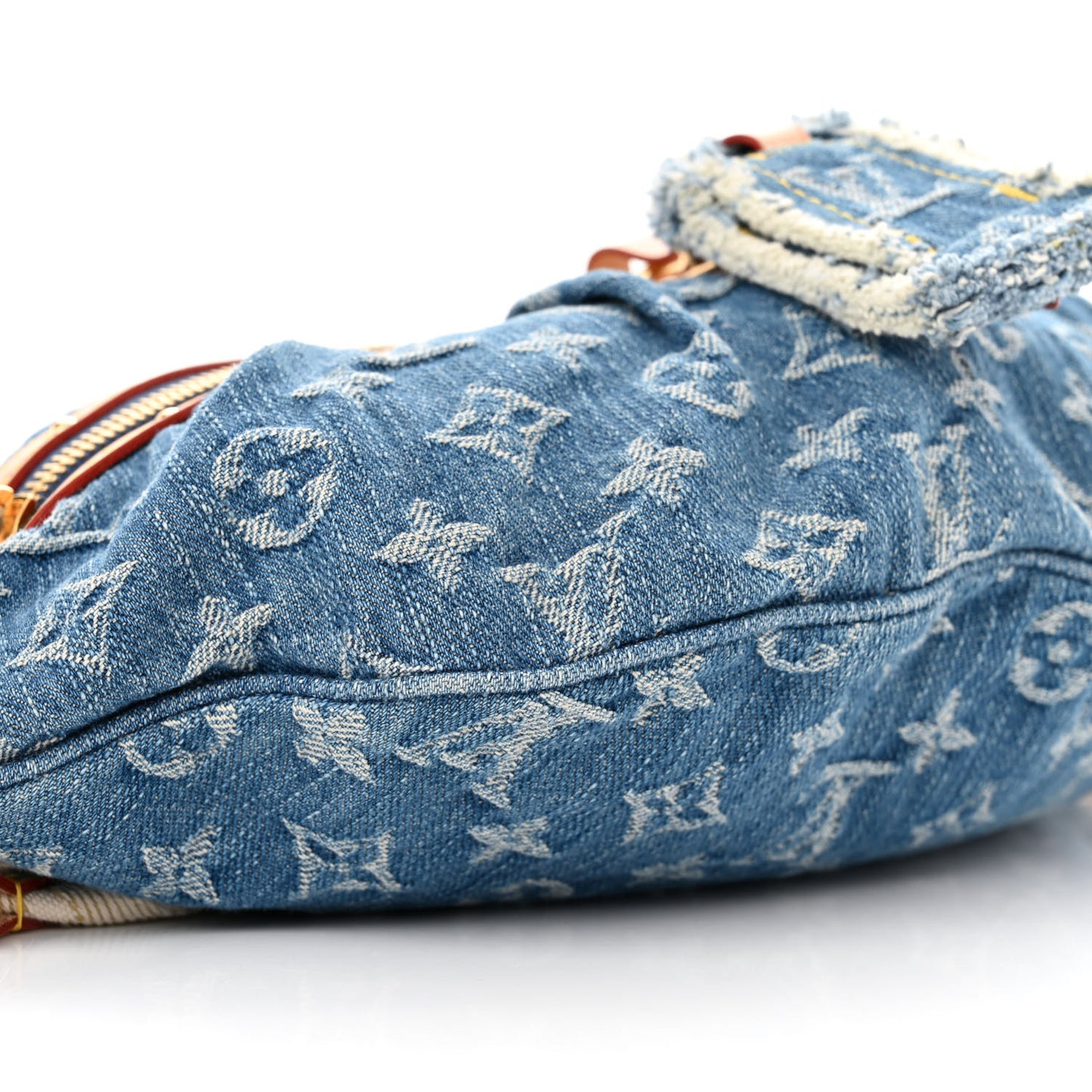 Monogram Denim High Rise Bumbag Blue