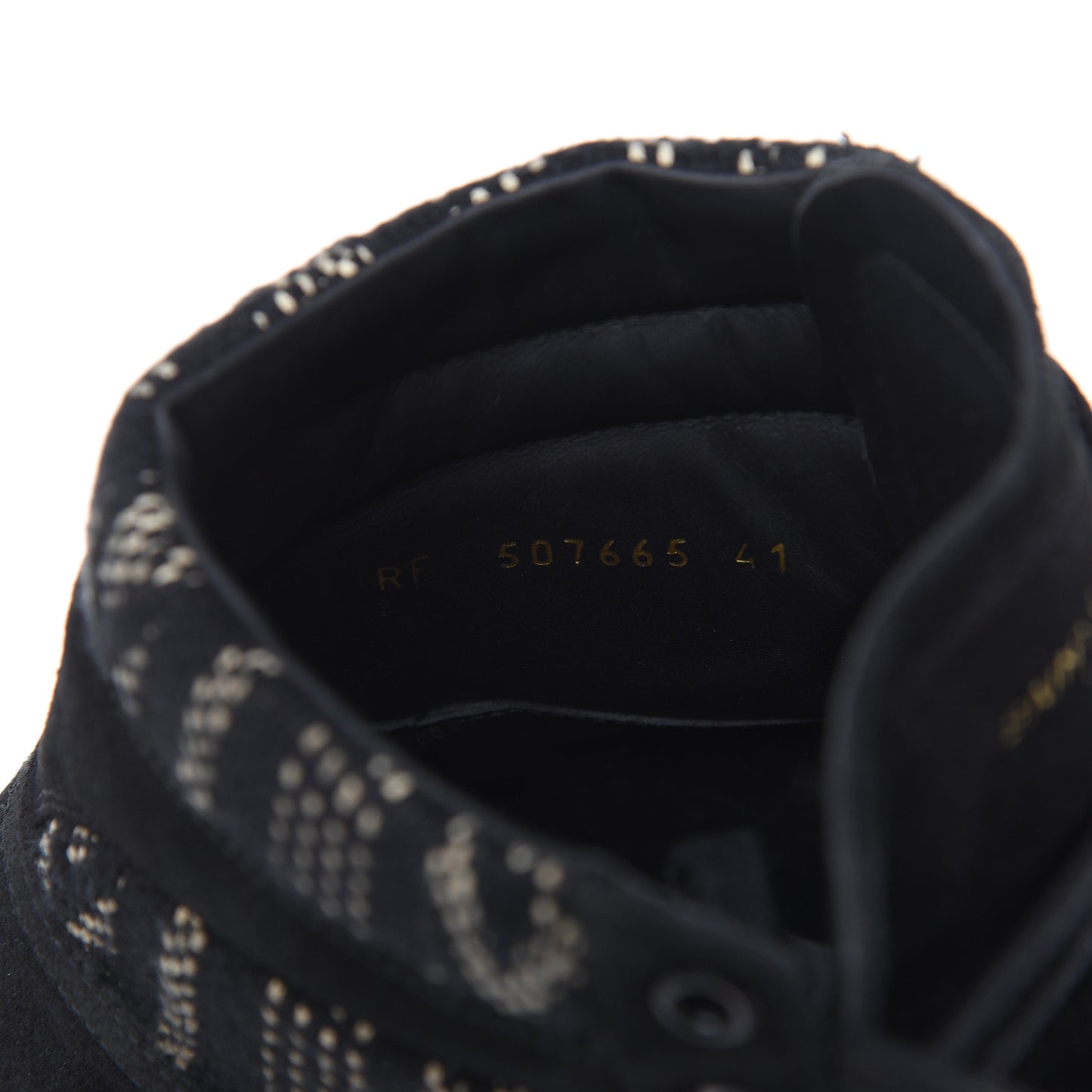 Distressed Suede Mens Ikat High Top Sneakers 41 Black
