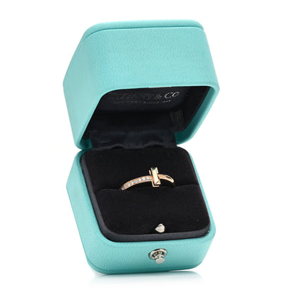 Tiffany 18K Rose Gold Diamond 2.5mm T T1 Ring 58 8.5 5 of 5