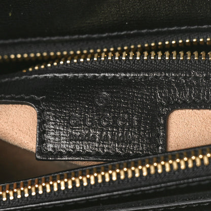 Gucci Textured Calfskin Medium Horsebit 1955 Top Handle Bag Black 6 of 8