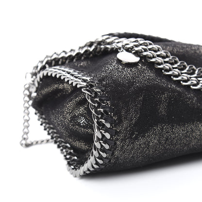 Stella McCartney Chamois Shiny Dotted Mini Falabella Crossbody Ruthenium 7 of 9