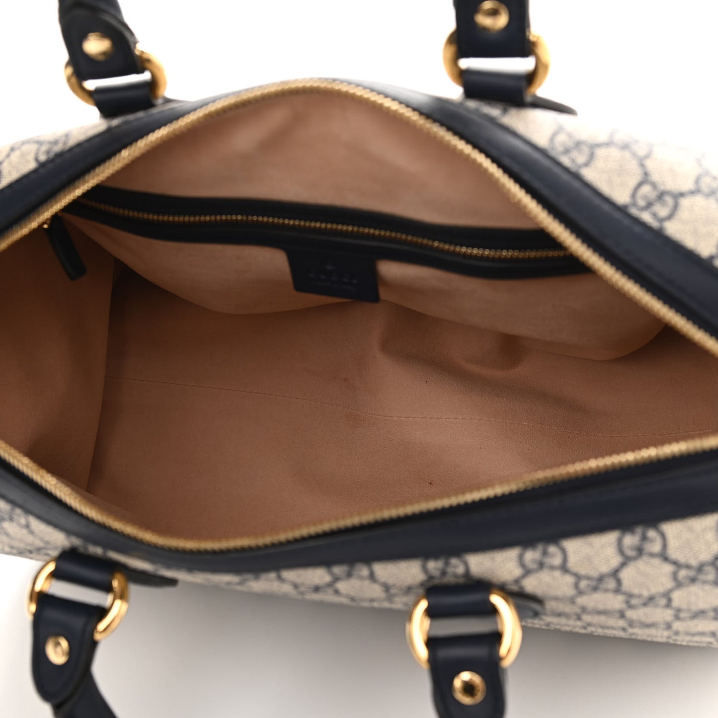 GG Supreme Monogram Medium Boston Beige Blue