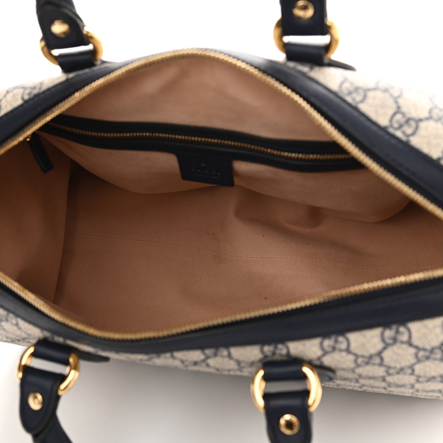 Gucci GG Supreme Monogram Medium Boston Beige Blue 5 of 11
