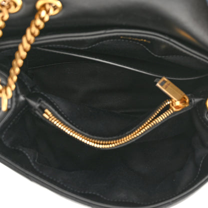 Saint Laurent Calfskin Y Quilted Monogram Small Loulou Chain Satchel Black 5 of 10