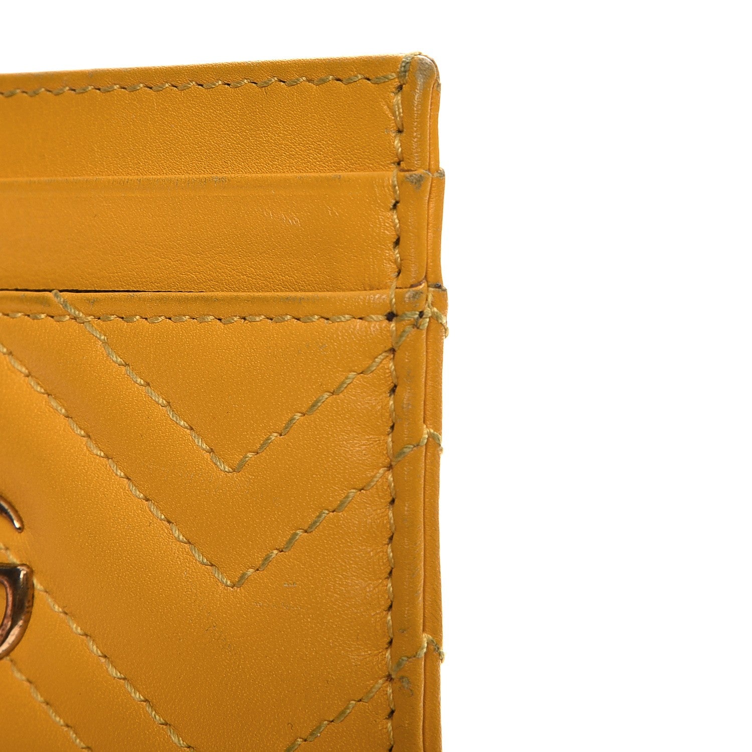 Gucci Calfskin Matelasse GG Marmont Card Holder Stone Topaz 4 of 11