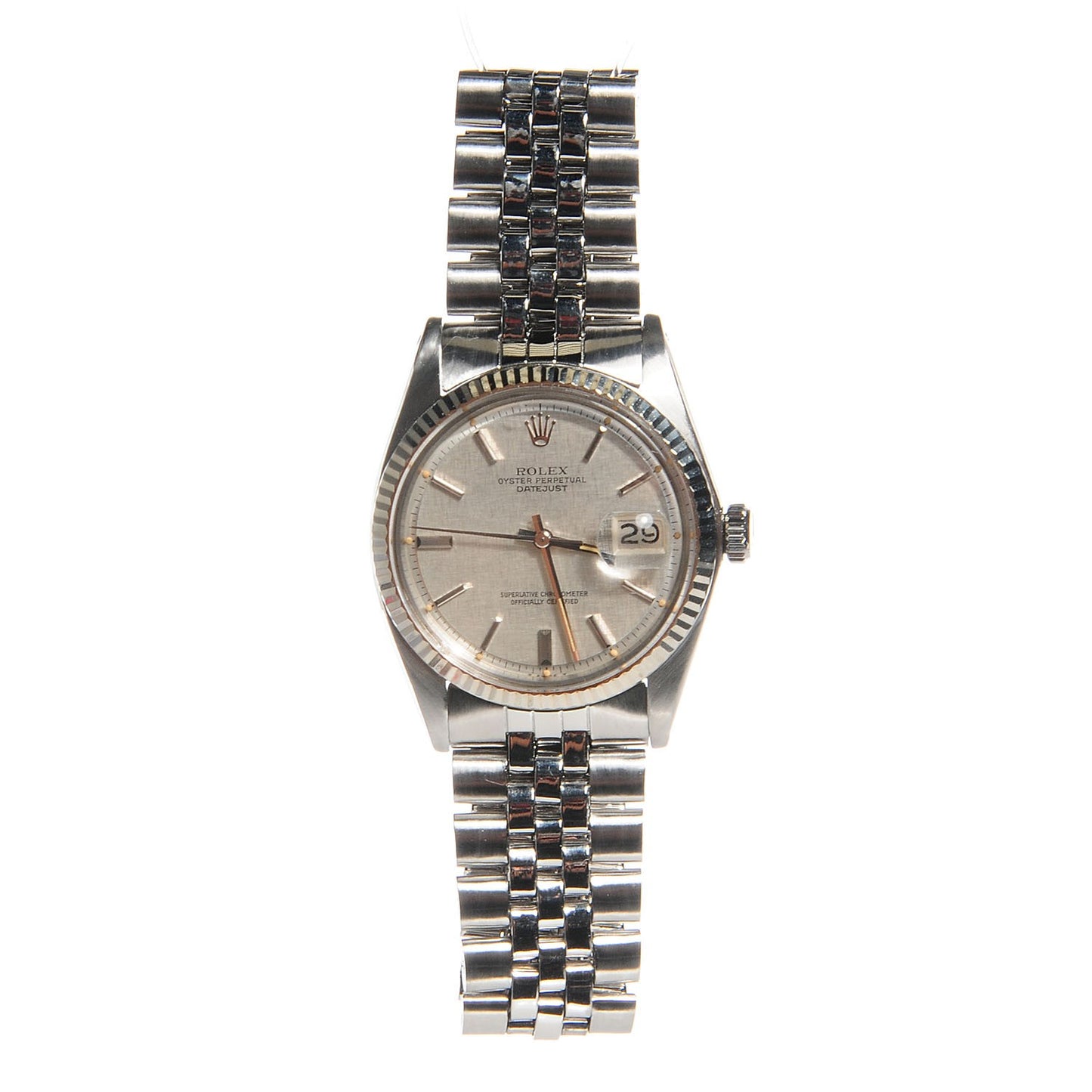 Stainless Steel 18K White Gold 36mm Oyster Perpetual Datejust Watch Silver 16014