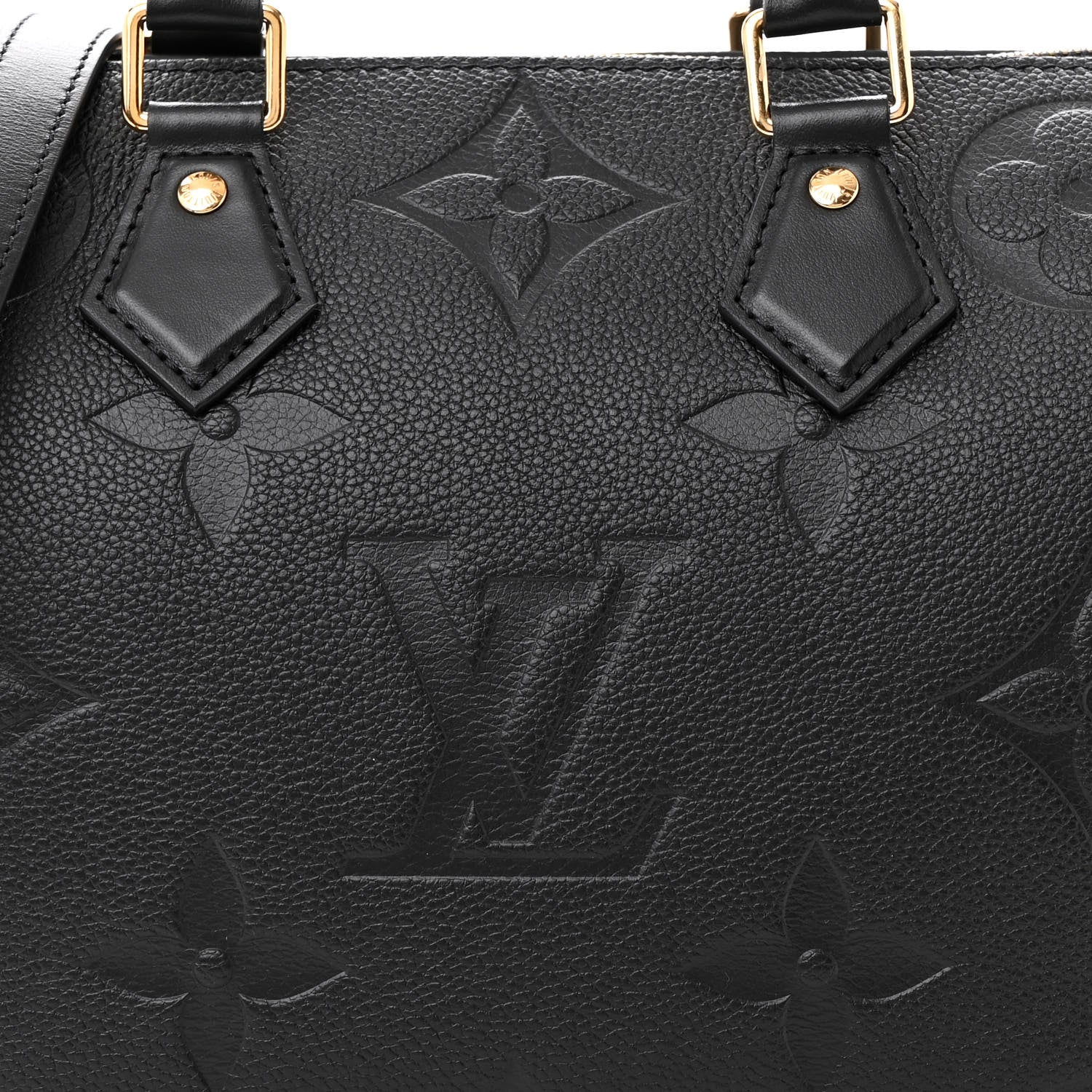 Louis Vuitton Empreinte Monogram Giant Speedy Bandouliere 25 Black 7 of 10