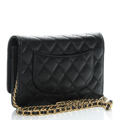 Chanel Caviar Quilted Wallet On Chain WOC Black 3 of 9