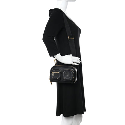 Louis Vuitton Calfskin Monogram Embossed Utility Crossbody Black 2 of 10