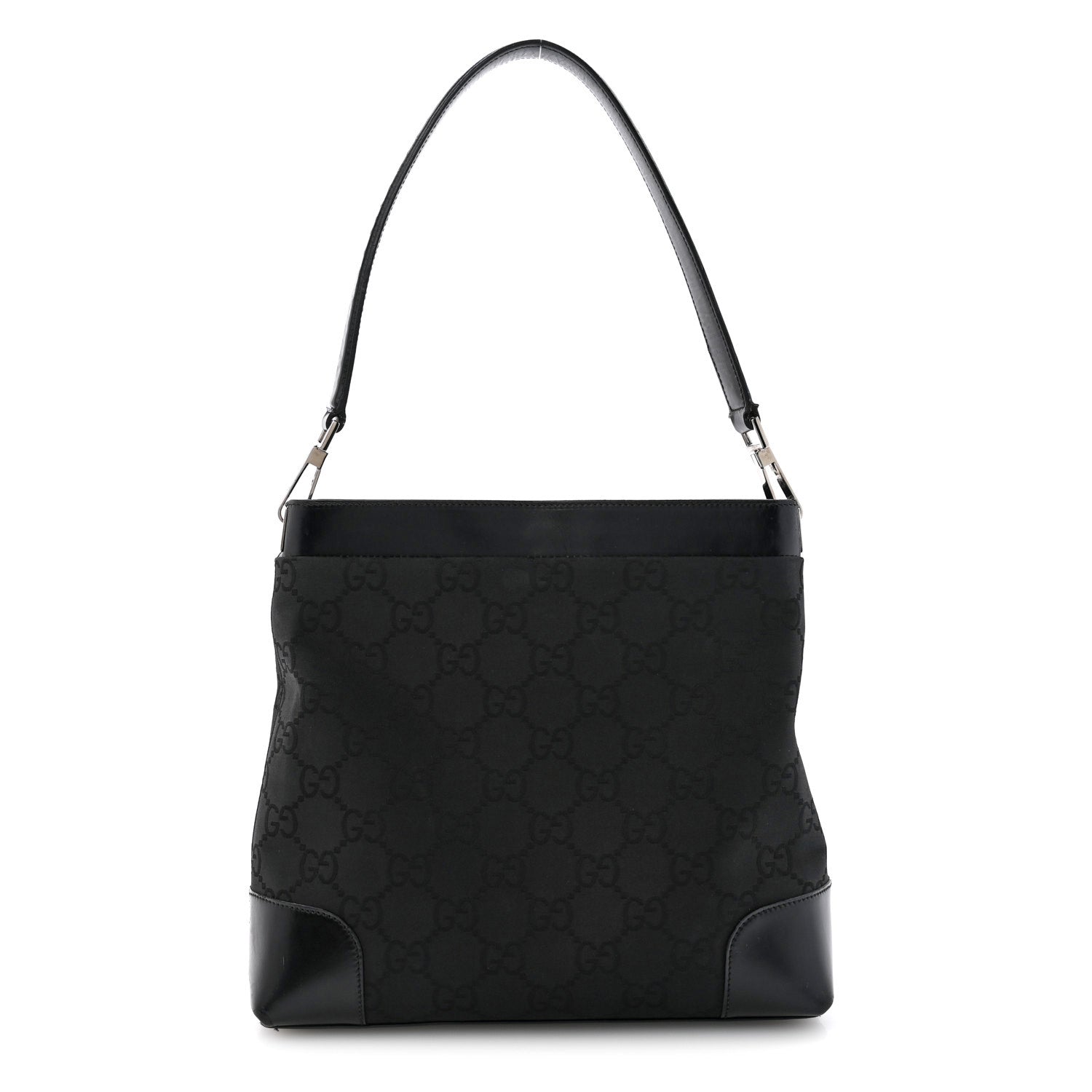 Gucci Nylon Monogram Tote Bag Black 1 of 12