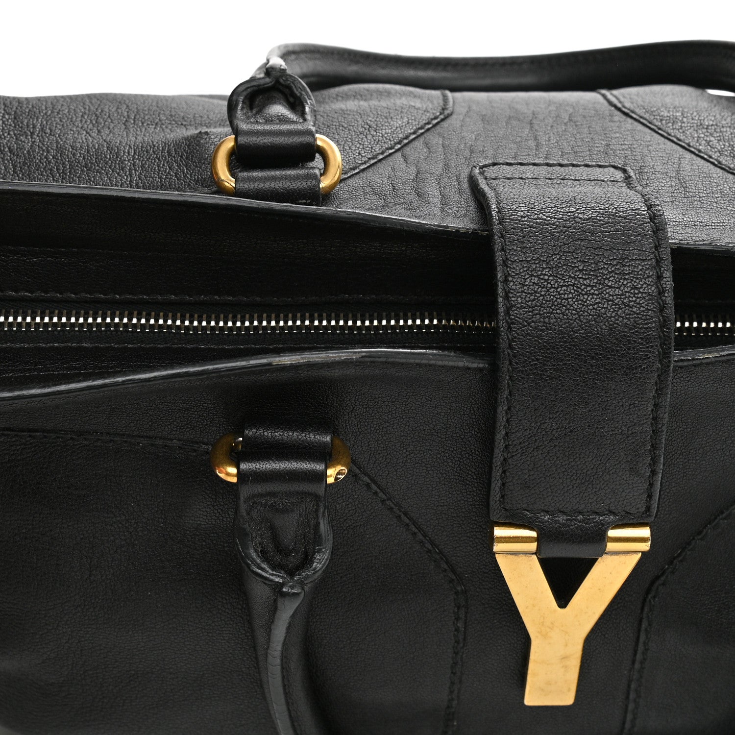Saint Laurent Sheepskin Medium Cabas ChYc Black 15 of 16