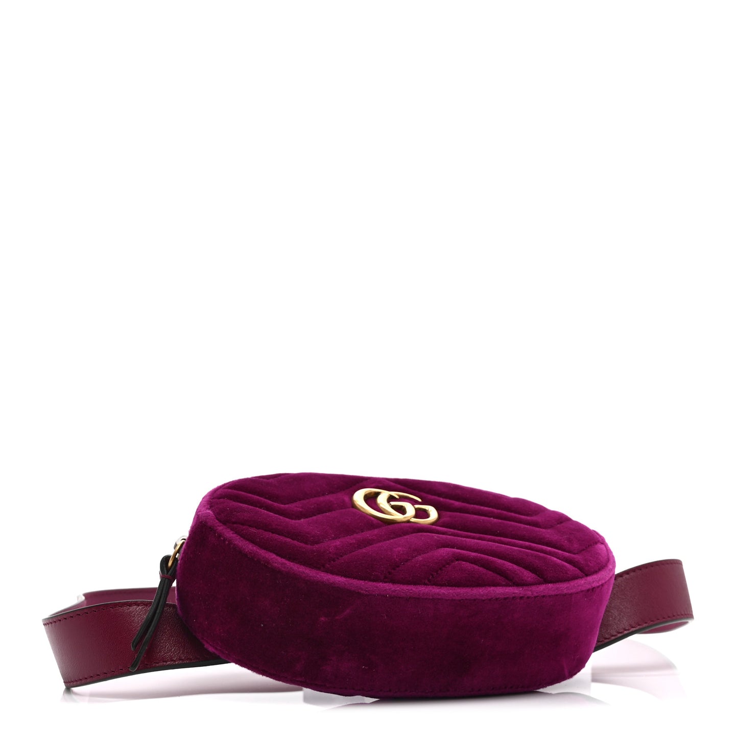 Velvet Matelasse GG Marmont Belt Bag 95 38 Fuchsia Violet Cyclamen