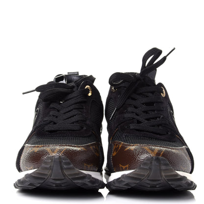 Louis Vuitton Suede Monogram Run Away Sneakers 37 Black 2 of 10