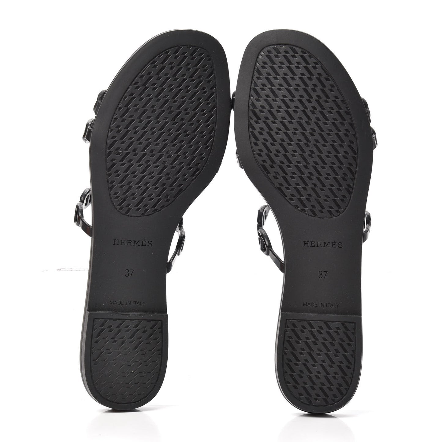 Rubber Chaine d'Ancre Rivage Sandals 37 Black