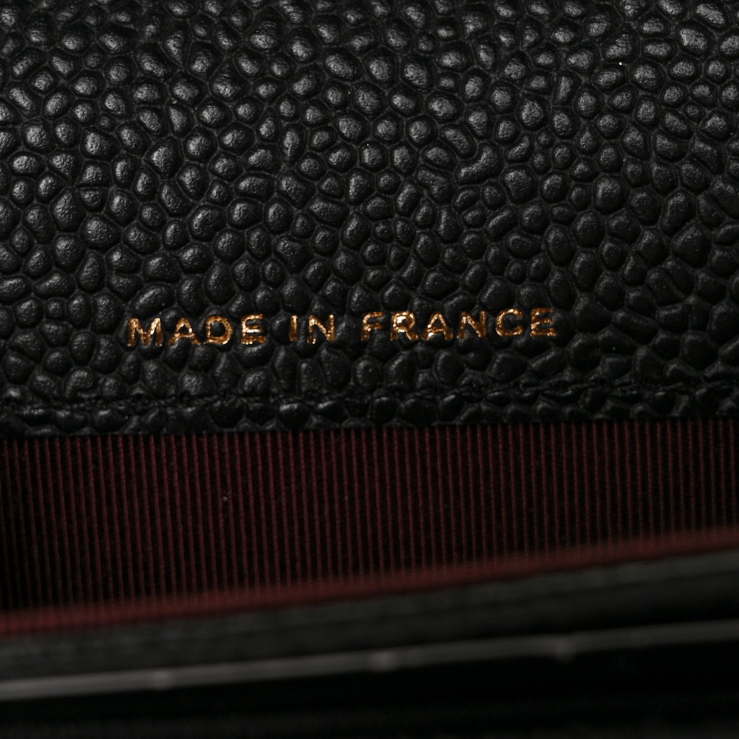 Caviar Quilted Flap Card Holder Wallet Black