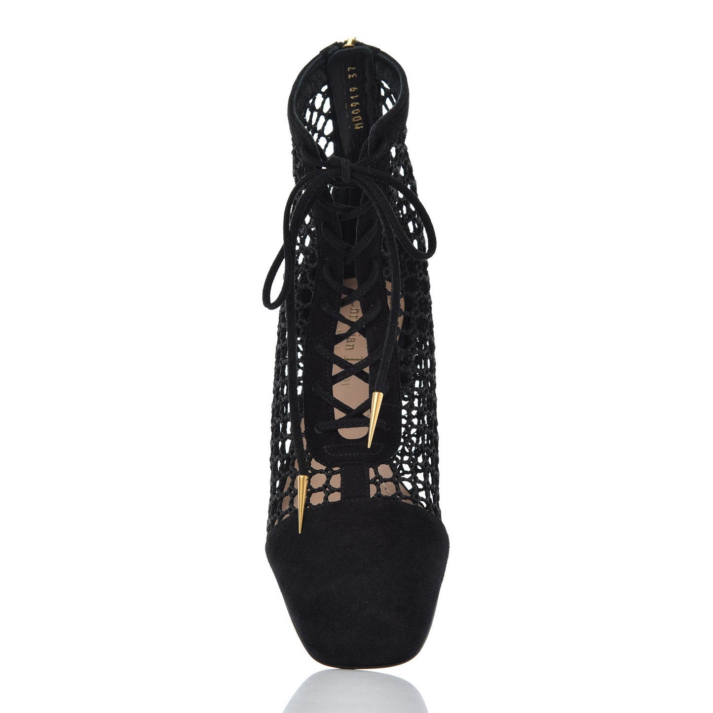 Suede Resille Naughtily-D 30mm Ankle Boots 37 Black