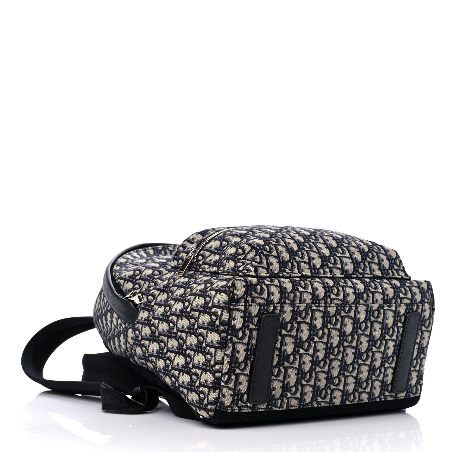 Christian Dior Oblique Calfskin Rider Backpack Beige Black 4 of 8