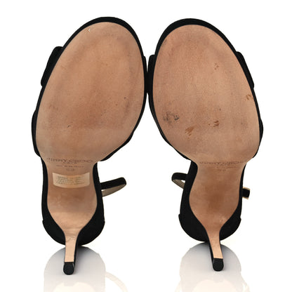 Jimmy Choo Suede Marion 100 Sandals 36 Black 5 of 7