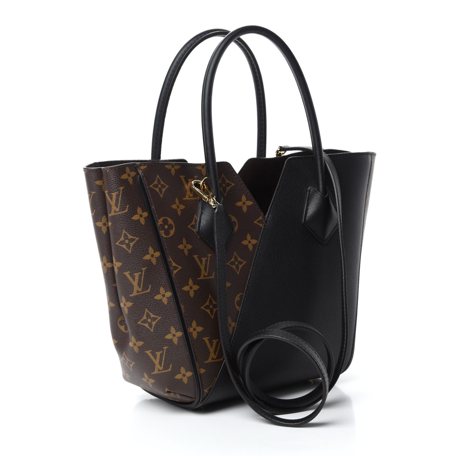 Louis Vuitton Calfskin Monogram Kimono Tote PM Black 3 of 9