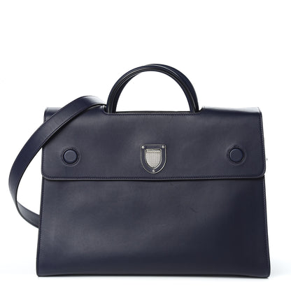 Christian Dior Calfskin Large Diorever Flap Navy 1 of 12