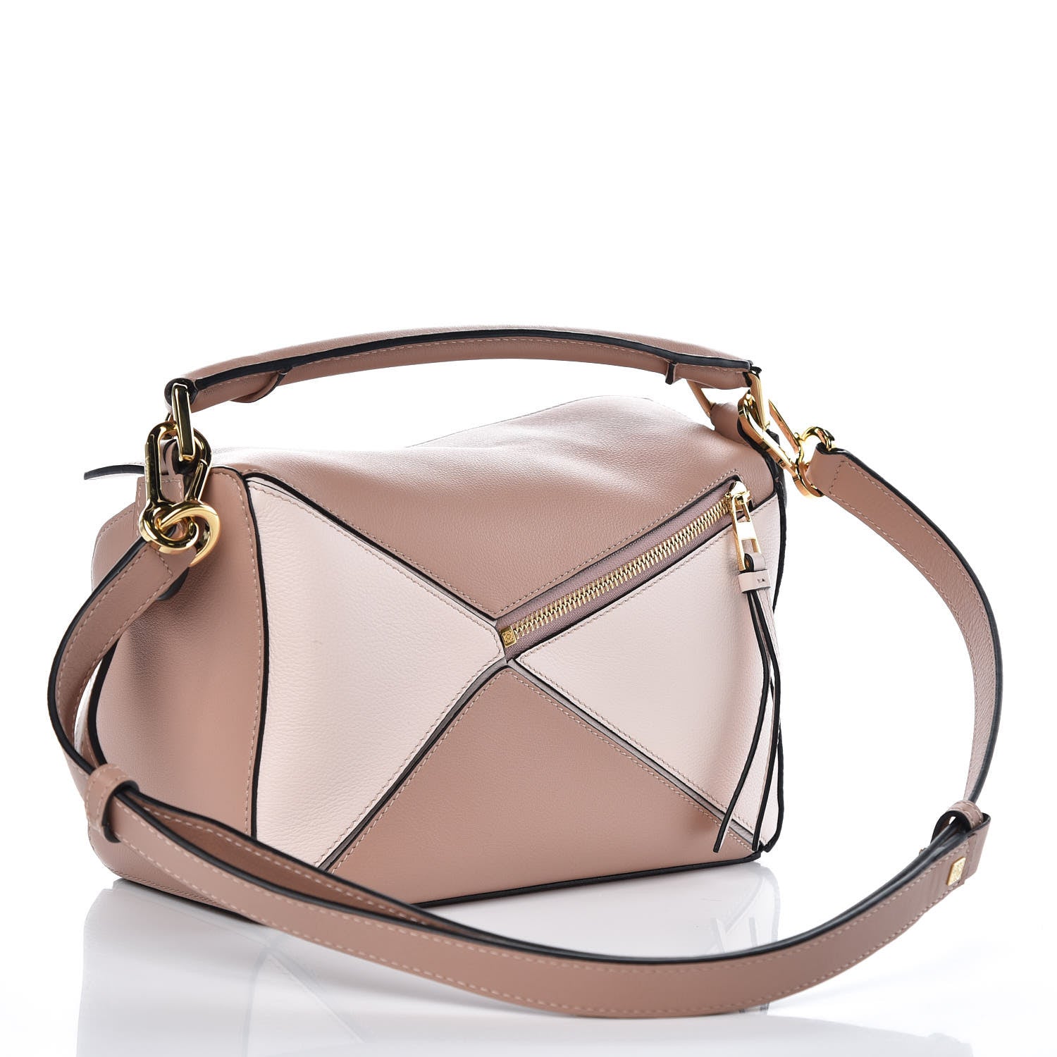 Loewe Calfskin Suede Small Puzzle Bag Blush 3 of 10