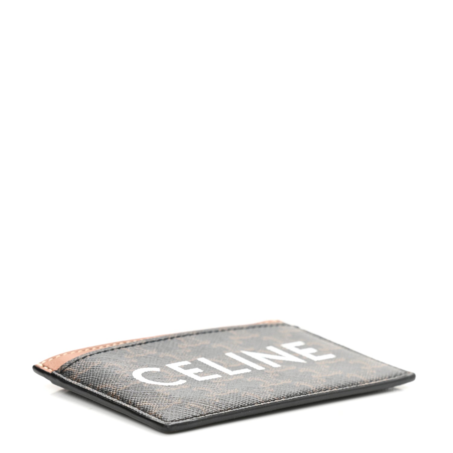 Celine Triomphe Canvas Card Holder Tan 4 of 8