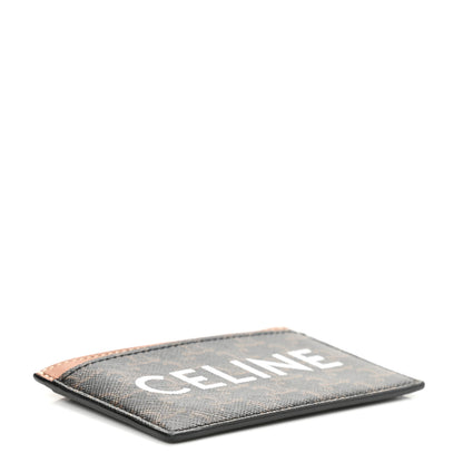 Celine Triomphe Canvas Card Holder Tan 4 of 8
