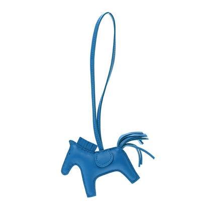 Hermes Milo Lambskin Grigri Rodeo Horse Bag Charm PM Bleu Zanzibar 1 of 3