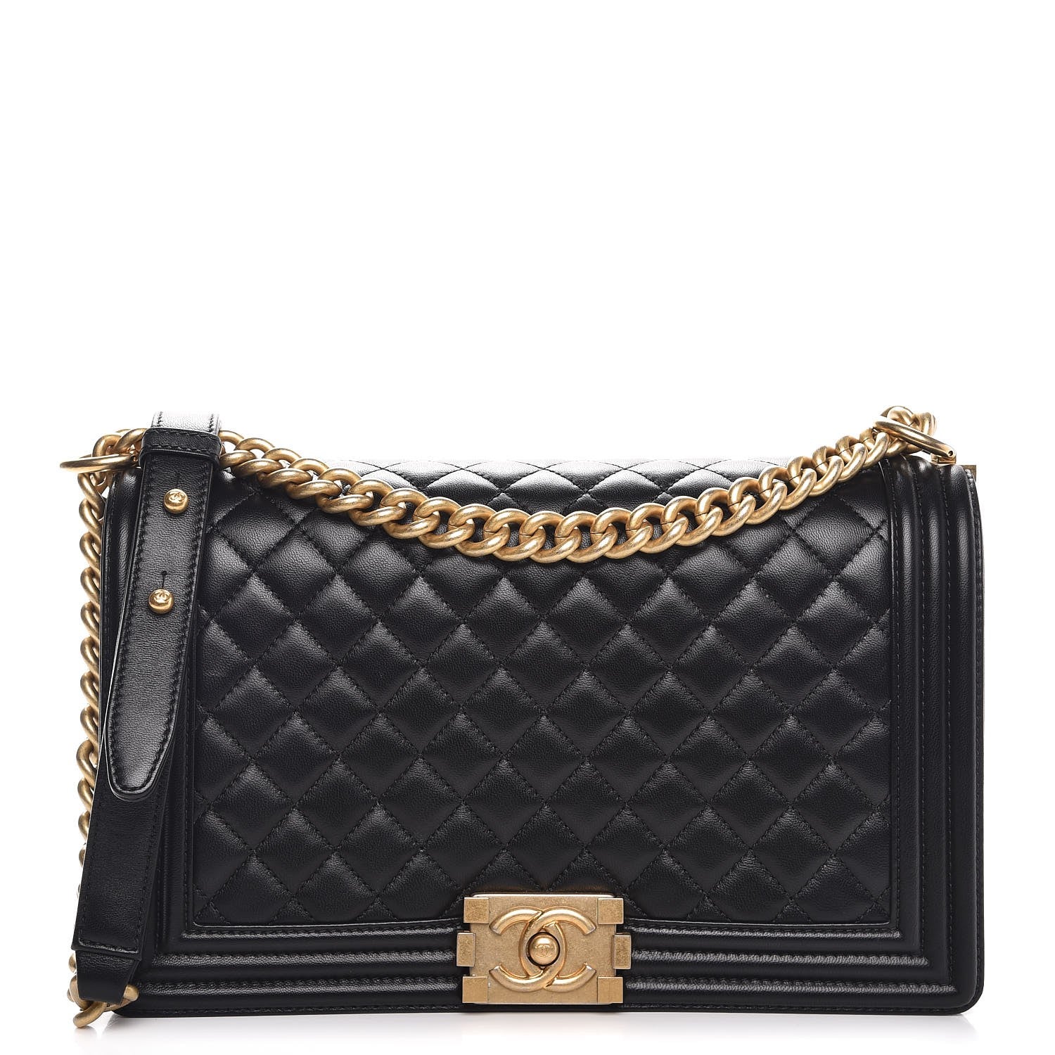 Chanel Lambskin Quilted New Medium Boy Flap Black 1 of 7