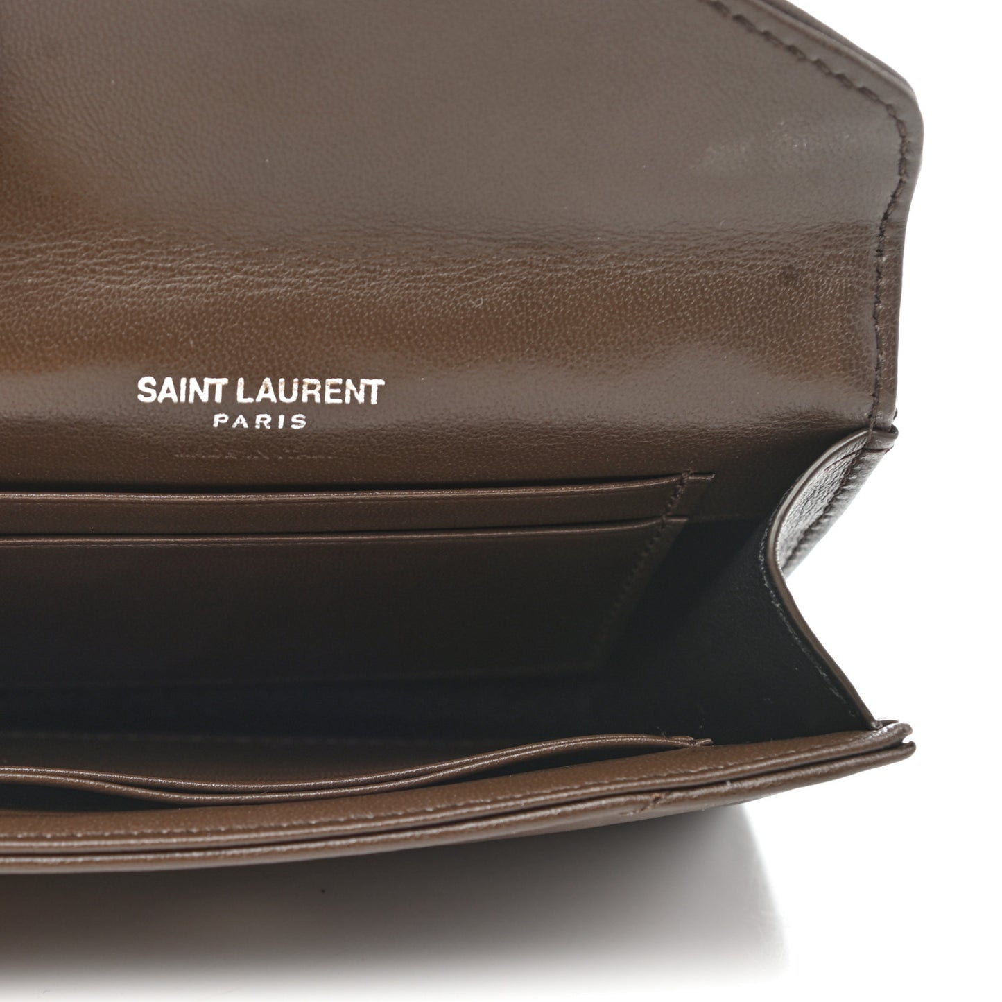 Lambskin Y Quilted Monogram Small Loulou Envelope Wallet Faggio
