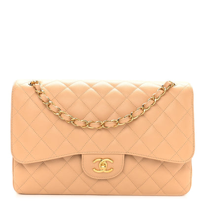 Chanel Caviar Quilted Jumbo Double Flap Beige Clair 1 of 10