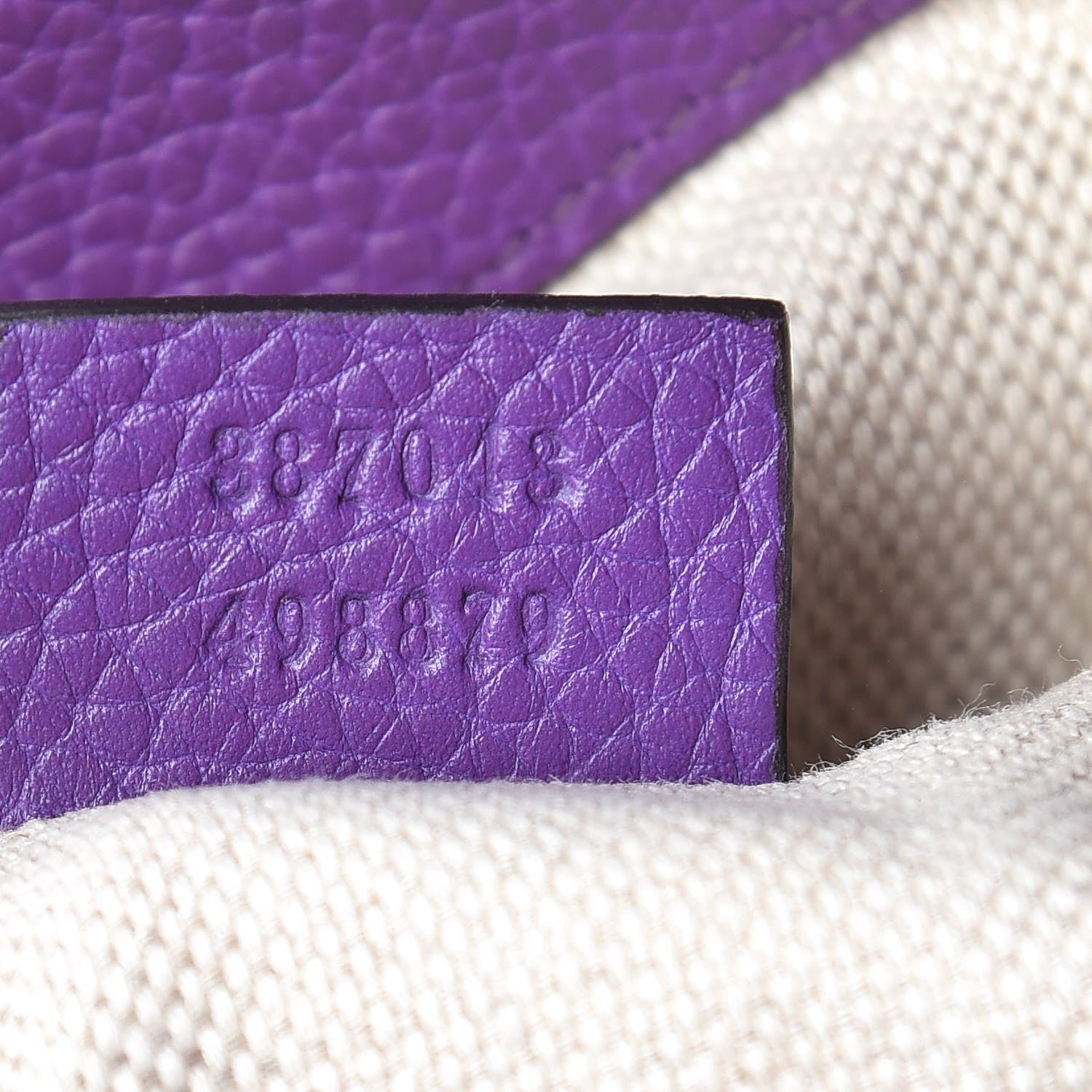 Gucci Pebbled Calfskin Small Soho Chain Shoulder Bag Shine Purple 7 of 13