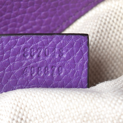 Gucci Pebbled Calfskin Small Soho Chain Shoulder Bag Shine Purple 7 of 13