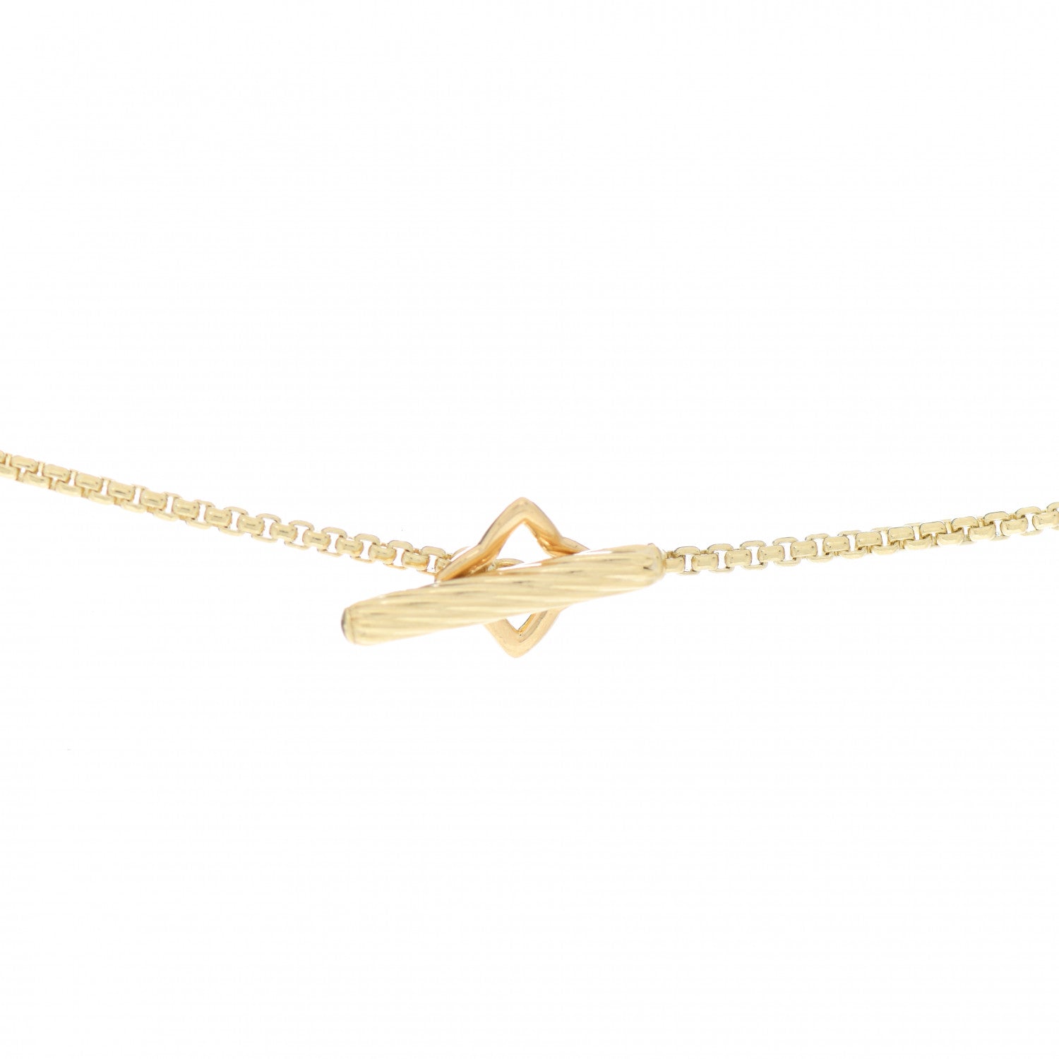 David Yurman 18K Yellow Gold Quatrefoil Station Necklace 4 of 4