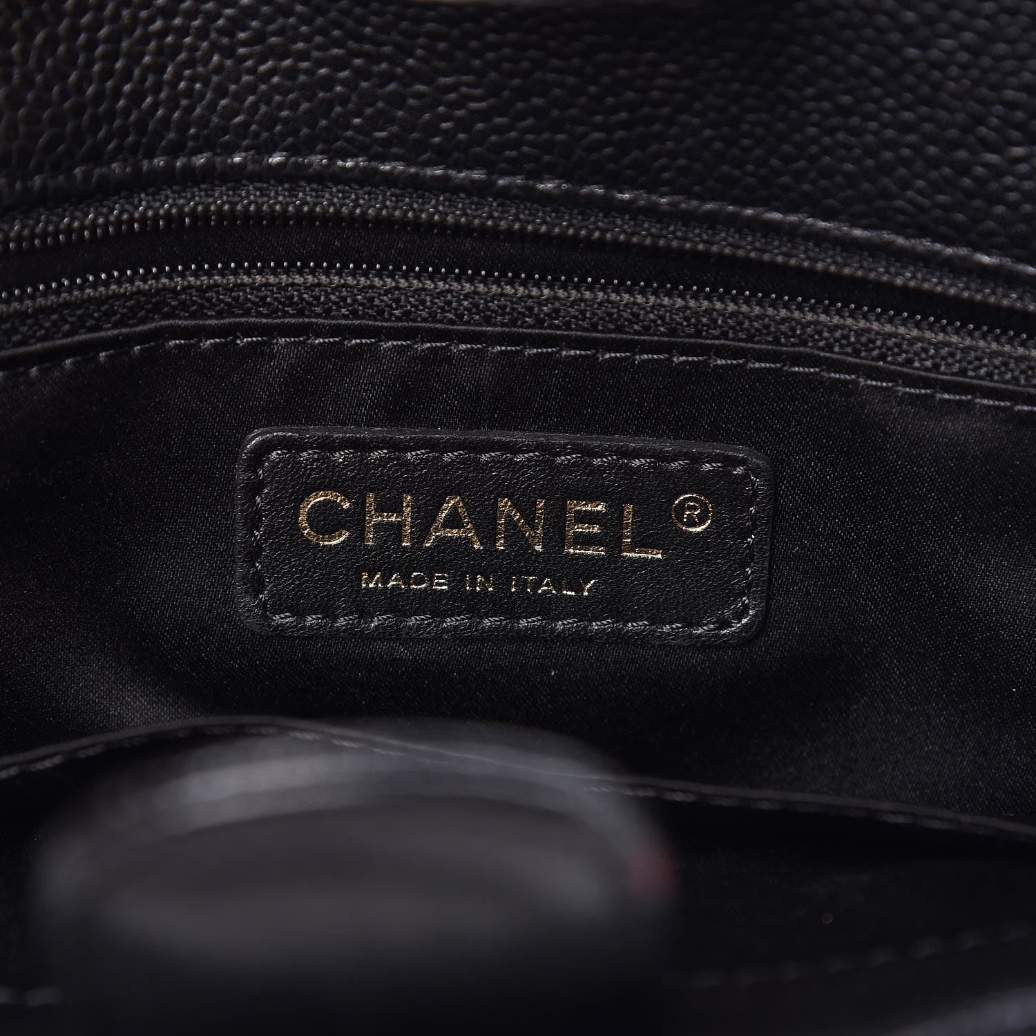 Chanel Caviar Quilted Petit Shopping Tote PST Black 6 of 11