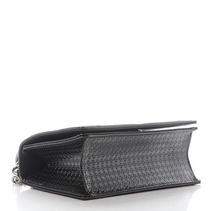 Christian Dior Metallic Patent Micro-Cannage Medium Diorama Flap Bag Graphite 4 of 8