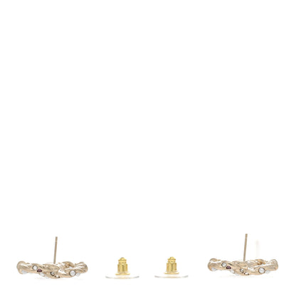 Chanel Pearl CC Earrings Gold Pink 3 of 5