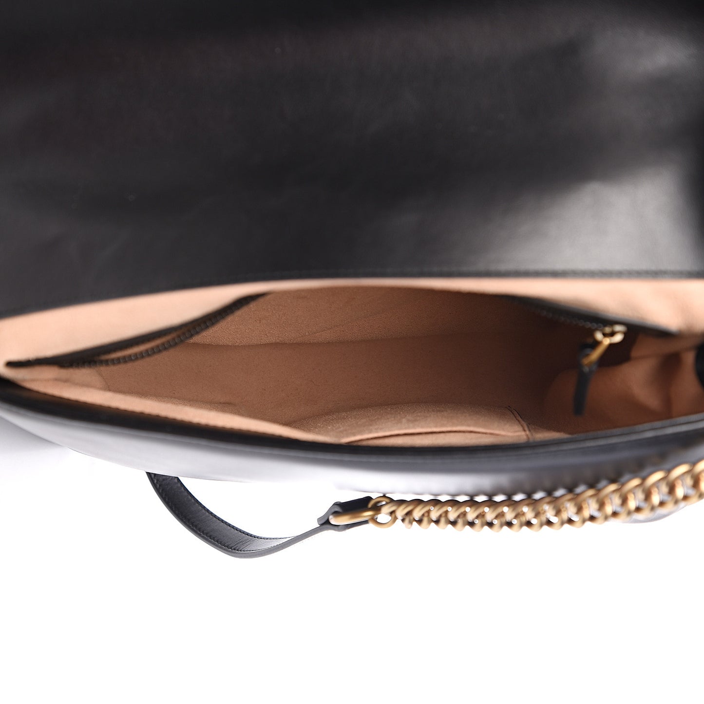Calfskin Matelasse Medium GG Marmont Top Handle Shoulder Bag Black