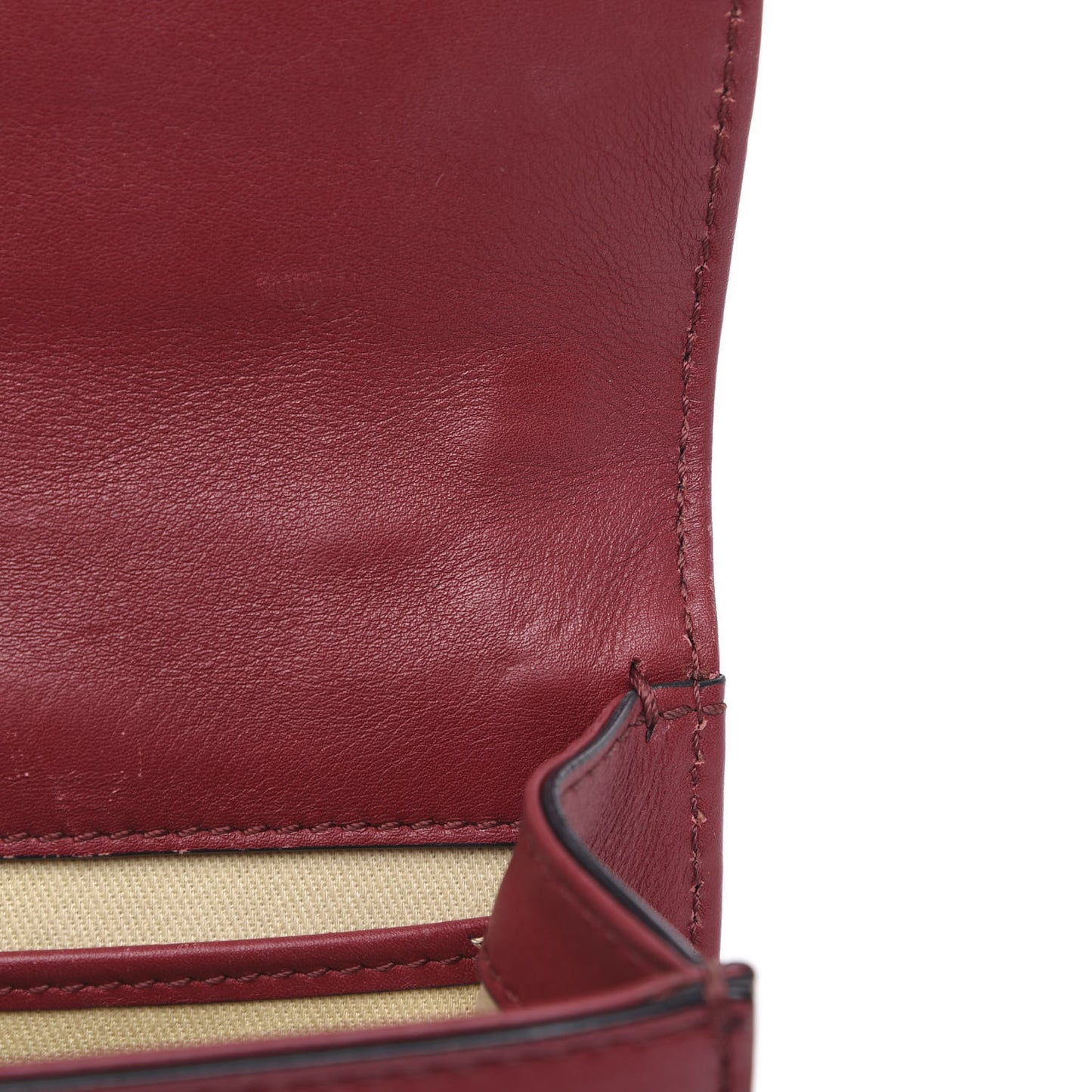 Vitello Mini Glam Lock Rockstud Flap Red