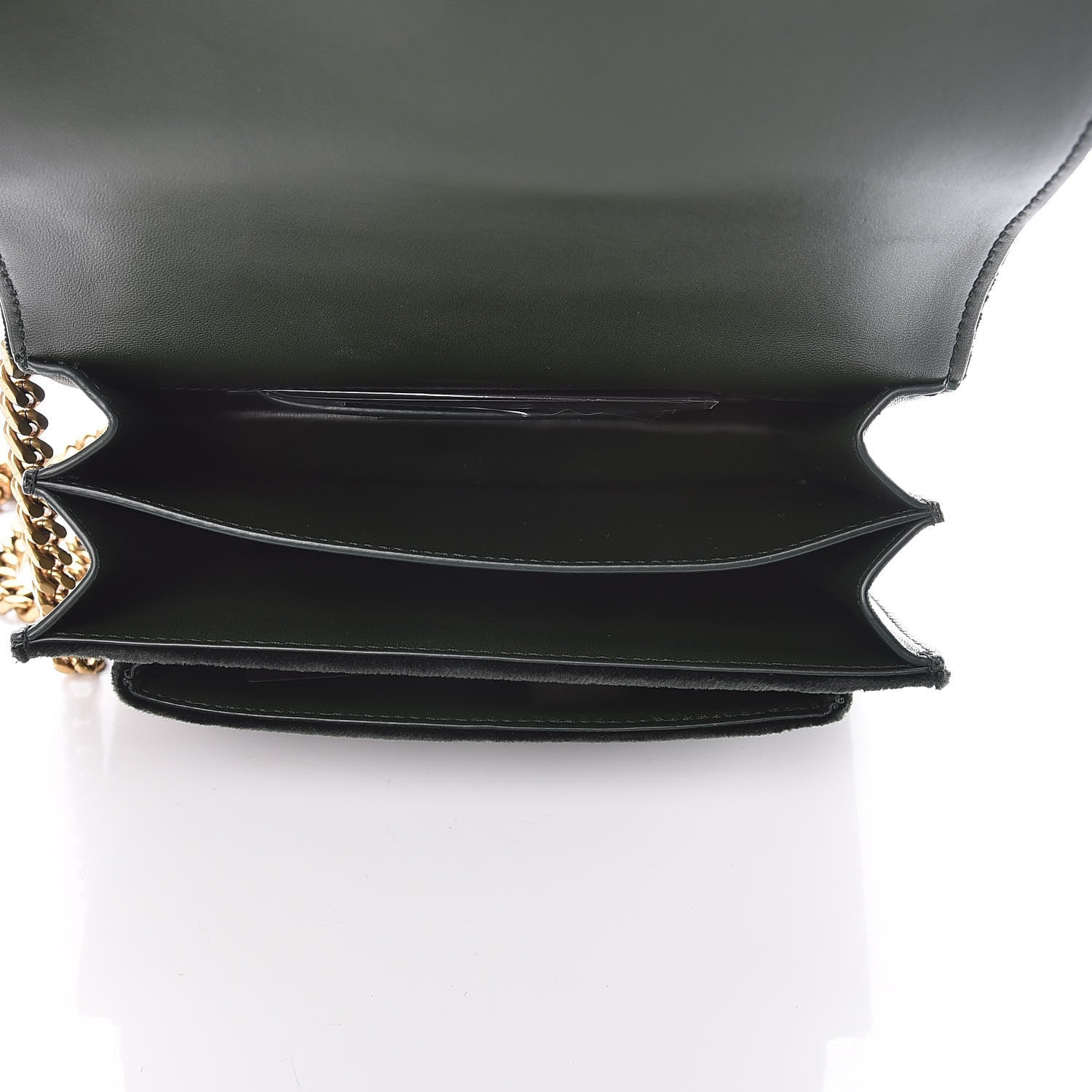 Saint Laurent Velvet Small Monogram Sunset Dark Green 5 of 8