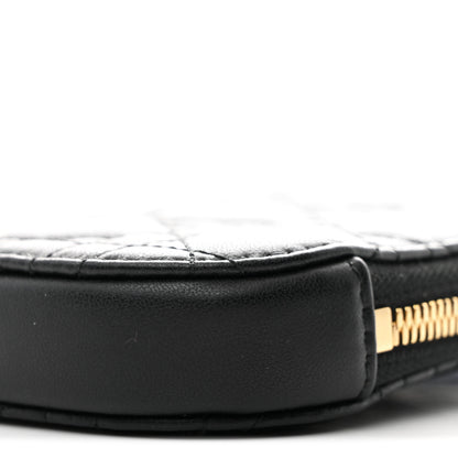 Christian Dior Lambskin Cannage Lady Dior Phone Holder Black 10 of 11
