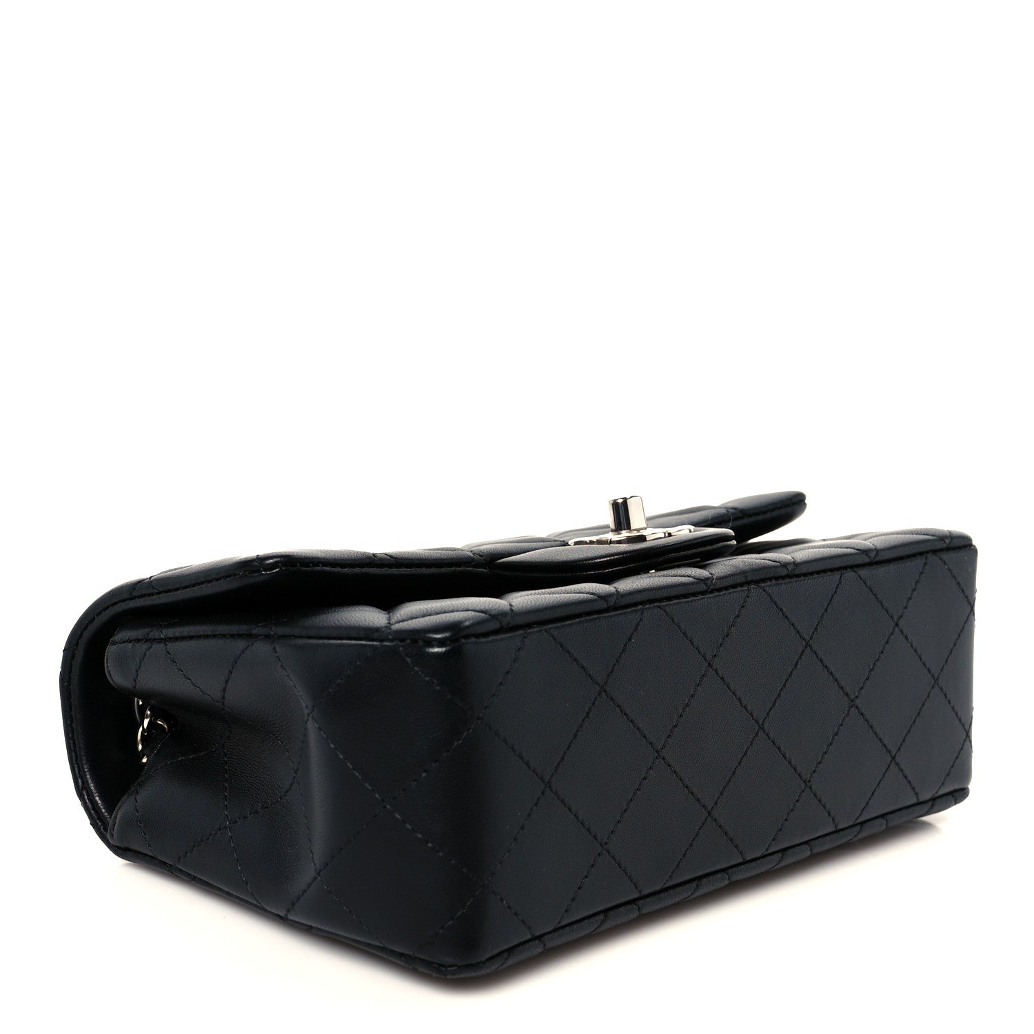Chanel Lambskin Quilted Mini Rectangular Flap Black 4 of 12