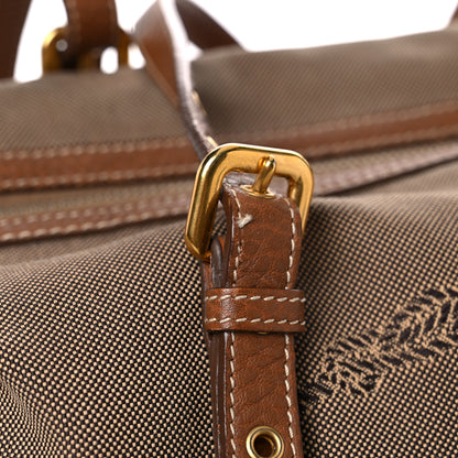 Prada Jacquard Logo Tote Brown 16 of 23