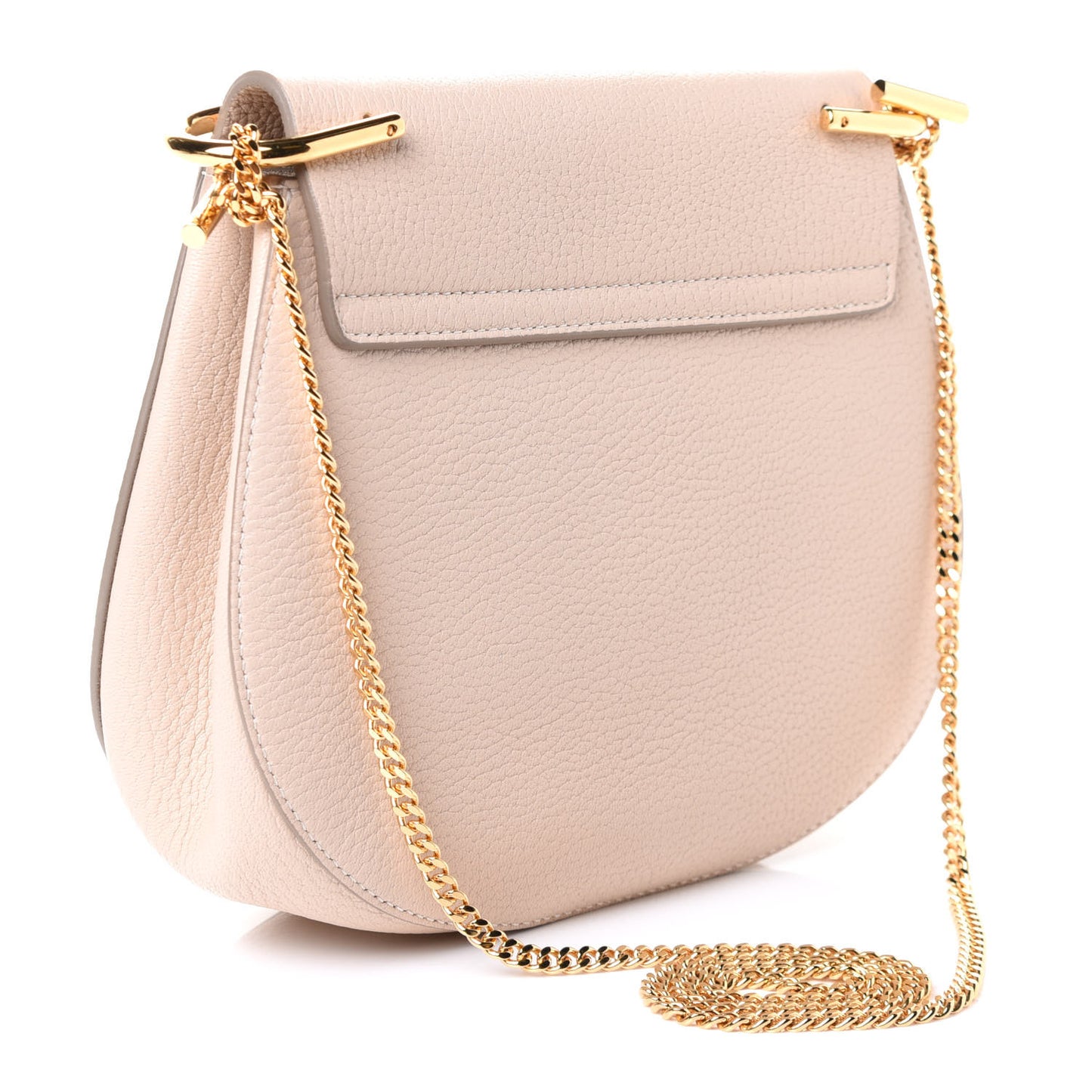 Grained Lambskin Drew Shoulder Bag Cement Pink